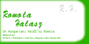 romola halasz business card